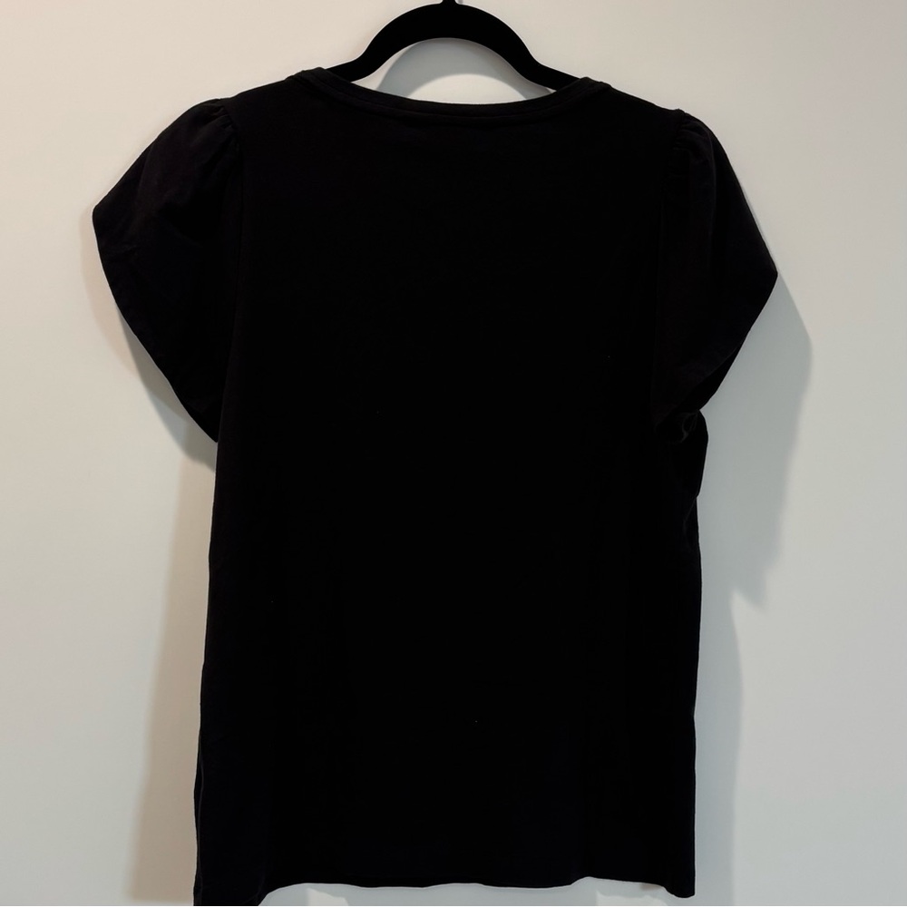 Set of 2 Lauren Conrad V-Neck Tops Cherry Print & Black Large - Picture 7 of 10